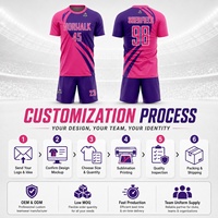 Camiseta de Fútbol Personalizada con Nombre del Club, Uniforme de Fútbol de Secado Rápido
