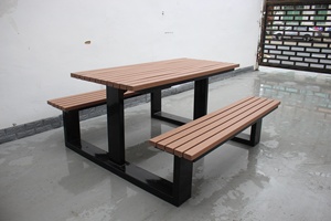 <span class=keywords><strong>Mesa</strong></span> de Picnic Moderna para Exteriores con Banco, de Madera Compuesta, para Patio o Jardín, Venta de Fábrica - Product Image 5