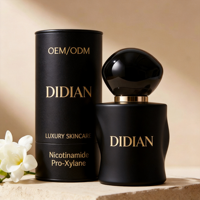Nouvelle conception de flacon de parfum en verre de forme irrégulière, 30 ml, 50 ml, 100 ml, flacons vaporisateurs à fine brume, flacons de parfum noirs mats avec boîte