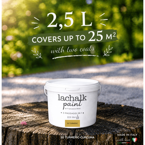 50 TURMERIC 25 lt LaChalk : l'évolution de la peinture à la craie. Où la craie rencontre la résine : Peinture hybride craie-résine fabriquée en Italie. - Product Image 2