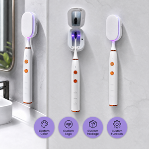 Manufacturer Private Logo UV Function IPX7 3 Modes Travel Portable Sonic Toothbrush Electric Toothbrush With Bamboo Bristle
