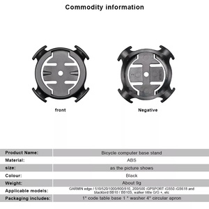 Riderace MTB Xe Đạp Đồng Hồ bấm giờ Đứng Mở rộng Adapter Giá Đỡ Cho igpsport <span class=keywords><strong>Garmin</strong></span> Cạnh 200 <span class=keywords><strong>500</strong></span> 510 520 800 810 Giá Đỡ Máy Tính - Product Image 2