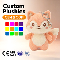 Porte-clés en peluche douce et moelleuse en forme de renard, pendentif de dessin animé, porte-clés, décoration de sac pour filles