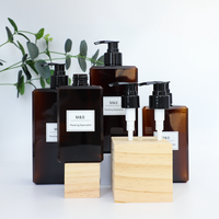 Shampoo Cosmétique de Haute Qualité Blanc Vert Gris Noir Bleu Ambre 200ml/300ml/400ml/500ml 10oz Bouteille PETG Pompe à Lotion Sérigraphie