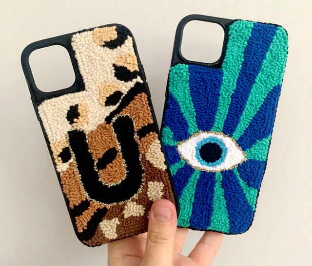 Wholesale Customized Luxury Hand Embroidery Gift Phone Case for iPhone 7/8 Plus Xs Max XR 11/12/13/14/15/16 Plus Pro Max