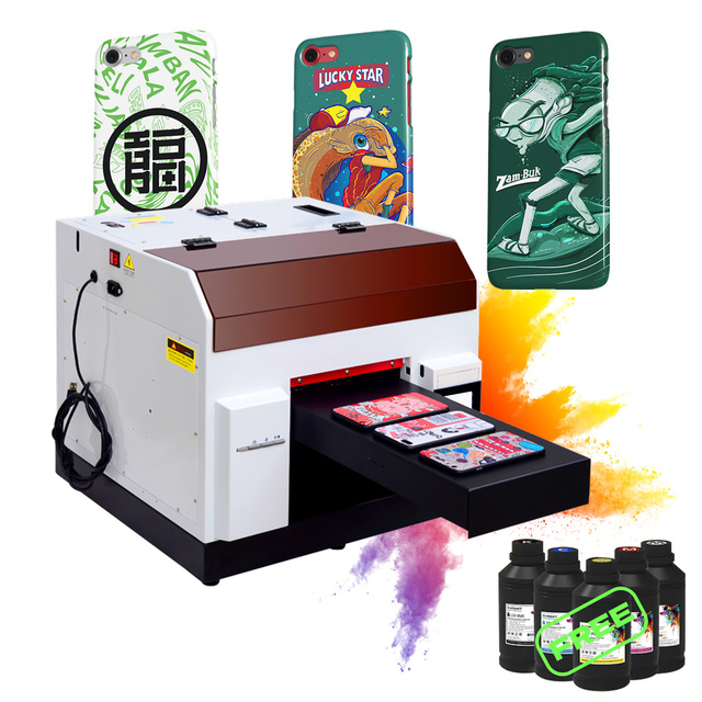 Erasmart A4 UV 3D Printer Uv Id Card Printer, Mobile Phone Cover Printing Machine, Eco Inkjet Printers for Small Business Idea