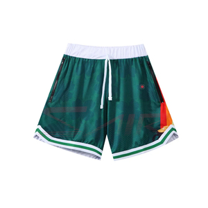 Pantalones cortos deportivos unisex con logotipo personalizado, pantalones cortos de malla con diseño de sublimación y estilo callejero al por mayor - Product Image 4