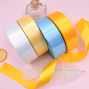Pita Satin Gulungan Besar Hanfan Satu Sisi, Logo Dapat Disesuaikan, Pita Kemasan Kotak Hadiah Buatan Tangan, Pita Bunga Pernikahan Natal - Product Image 4