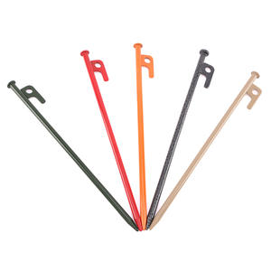 Wholesale <b>Metal</b> <b>Tent</b> <b>Pegs</b> 20-40cm Outdoor Camping Beach Tarpaulin Fixing <b>Pegs</b> Industrial Grade OEM Customized - Product Image 2