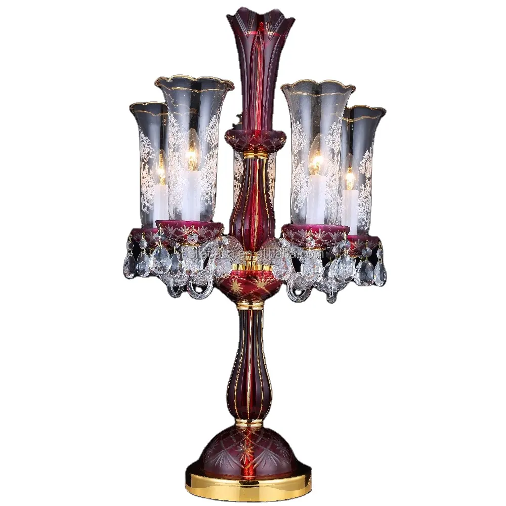 Хрустальная настольная лампа K9 в богемном стиле ручной работы