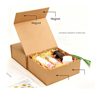 Boîtes cadeaux pliables de luxe avec logo personnalisé, taille sur mesure, logo doré, emballage pour Noël et Thanksgiving avec fermeture magnétique