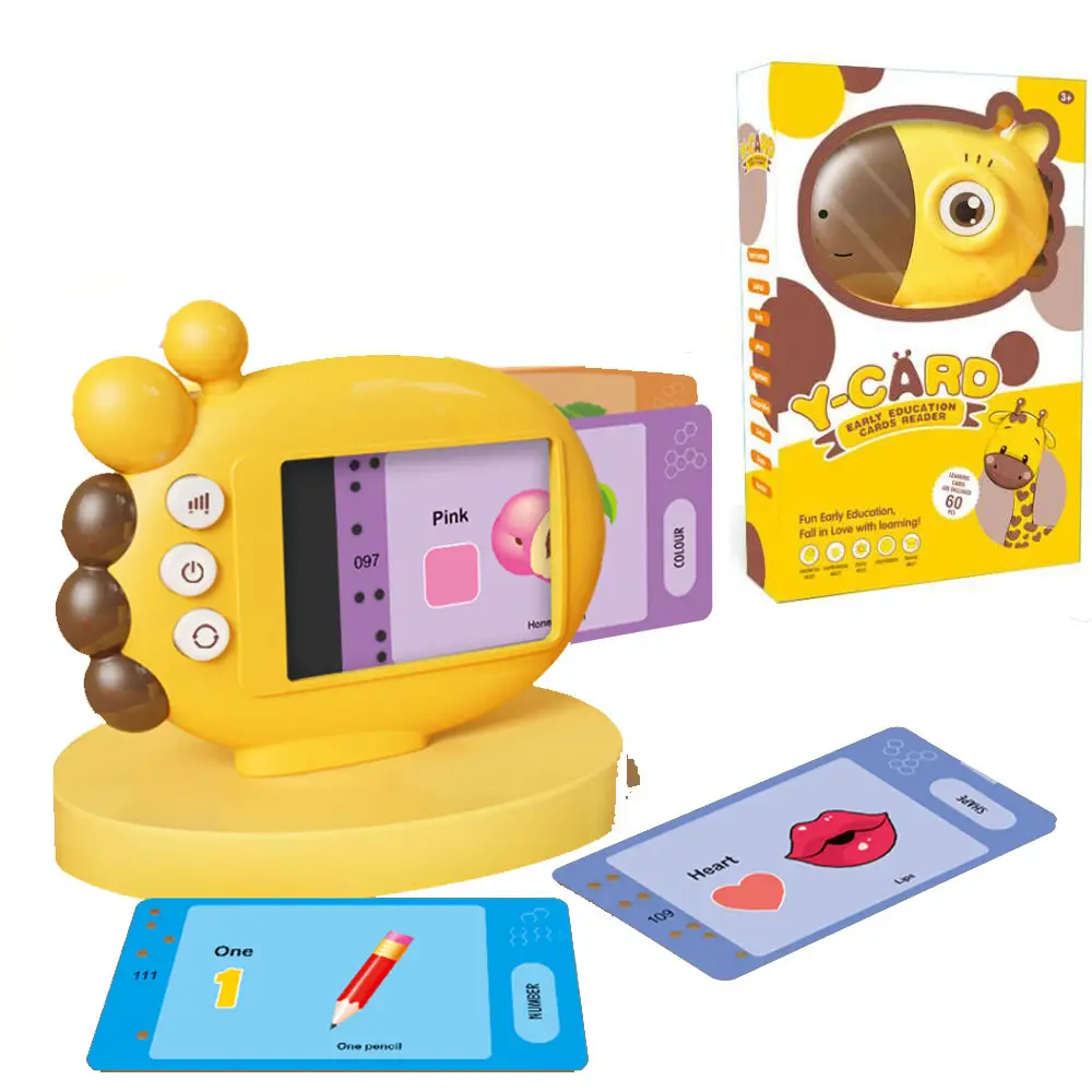 KUNYANG-juguetes cognitivos con letras en inglés, juguetes de aprendizaje, tarjetas Flash parlantes con 60 uds.