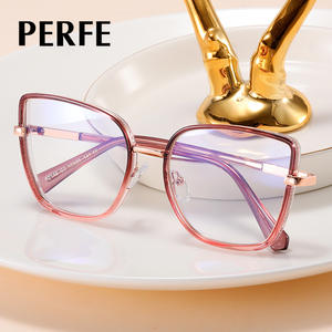 82146 Moda Tendência Gradiente Moldura de Óculos Personalizado Leve Moldura Anti-Azul Luz Tr90 Mulheres com Vidro Miopia - Product Image 1