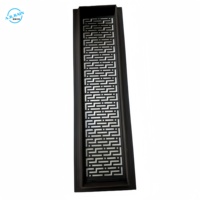 Grille d'aération décorative linéaire |   Motif de travail du bois chinois |   Grille de ventilation murale/sol en métal durable