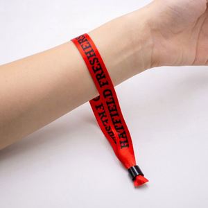 Bracelet en tissu jacquard personnalisé en polyester pour événements, festivals et mariages, avec fermeture coulissante – Promotion économique - Product Image 4