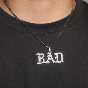 Collar de circonia cúbica con nombre, joyería personalizada, Hip Hop, gótico, letra inglesa antigua, colgante, inicial chapada en oro - Product Image 4