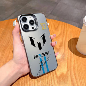 Coque <span class=keywords><strong>de</strong></span> Téléphone Portable en Gros Style Tendance Équipe <span class=keywords><strong>de</strong></span> Football <span class=keywords><strong>Messi</strong></span> N° 10 Antichoc à Texture Givrée pour <span class=keywords><strong>iPhone</strong></span> 11 12 13 14 15 16 17 - Product Image 3