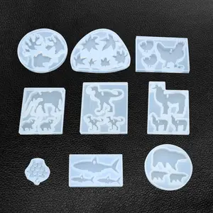 食品级环氧树脂硅胶模具diy水晶胶动物大象小鸡骆驼恐龙葡萄硅胶模具
