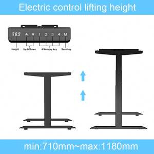 Amazon โต๊ะไฟฟ้าปรับความสูงได้0.6-1.25เมตร, โต๊ะทำงานไฟฟ้าออกแบบตามหลักสรีรศาสตร์ - Product Image 4