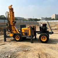 Plateforme de forage portable 50-1200m, haute efficacité de travail, équipée d'un compresseur d'air et d'une pompe à boue