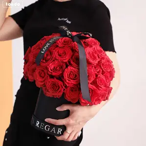2021 Tondo набор из 2 шт. круглых бумажных коробок с крышкой для цветов на День святого Валентина