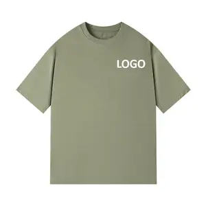 Custom Logo OEM/ODM Fashion 320Grams Cool Oversized Blank Streetwear Clothes Embossed T-Shirt For Men