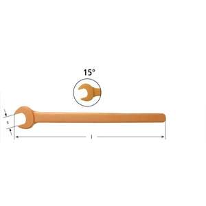 AMPCO - BP0048B Llave de extremo abierto de mango largo 15 °, cobre berilio (pulgadas) - Product Image 1