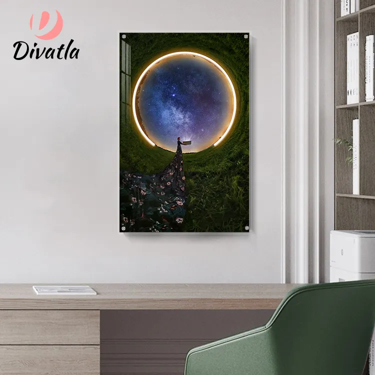 DIVATLA New Style Home Decoration Drawing Wall Hanging Art Neon Light 4W Led Neon Light Painting