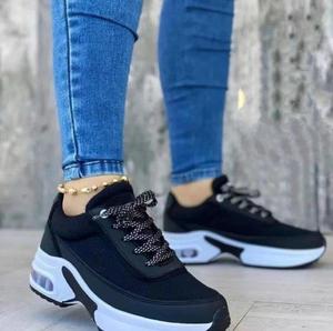 Calzado Deportivo Casual para Mujer, Venta Directa de Fábrica, Suela Gruesa con Cordones, Estilo Plataforma Deportiva - Product Image 4