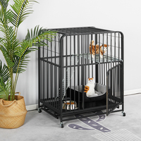 31*23*38 Zoll schwerer Lager käfig Atmungsaktiver Hundehütte im Innen-und Außenbereich mit massivem Metall-Kunststoffs chale für Katzen