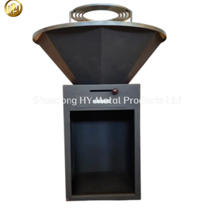 <span class=keywords><strong>Barbecue</strong></span> extérieur moderne noir <span class=keywords><strong>avec</strong></span> station de cuisson au charbon de bois, rangement intégré pour bois et tiroir à cendres - Product Image 3