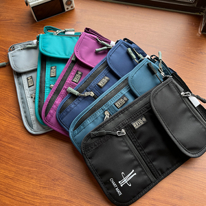 RFID Anti-hırsızlık Vintage Düz Renk Polyester Crossbody Çanta Su Geçirmez Taşınabilir Cüzdan Pasaport Uçak Bileti Tutucu Cep Telefonu - Product Image 2