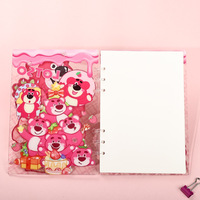 Cuaderno A7 de Hojas Sueltas de Acrílico con Diseño de Dibujos Animados Japoneses/Coreanos, Creativo y Original, con Temática de Acuario, Lindo y Divertido