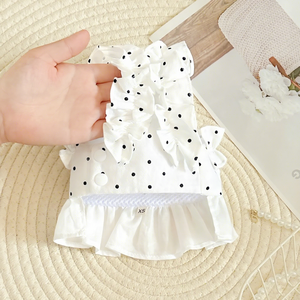 Strict Selection <b>Small</b> Dog Bear <b>Teddy</b> Pet Chest Strap Summer Out Vest Non-Retractable Traction Rope with Polka Dot Pattern - Product Image 4