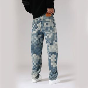 Jins cuci lurus longgar Amerika desain baru masker <span class=keywords><strong>Jeans</strong></span> kualitas tinggi modis