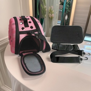 Tas Jinjing Lipat untuk Kucing & Anjing - Portabel, Bernapas, Multifungsi dengan Desain Bunga dan Bentuk Oval - Product Image 4