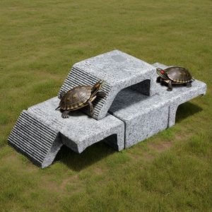 Turtle Basking Platform Stone Ladder Aquatic Decoration For Semi-Aquatic Turtles - Product Image 2