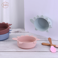 Ensemble de vaisselle pour bébé en silicone de qualité alimentaire sans BPA, bol, assiette, tasse, cuillère, fourchette, vaisselle personnalisée pour enfants