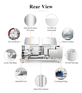 Nettoyeur ultrasonique industriel avec deux réservoirs, régulateur de moteur, dégraissant, moule, écrou, vis métal SUS304, 1 pièce, 360L - Product Image 4