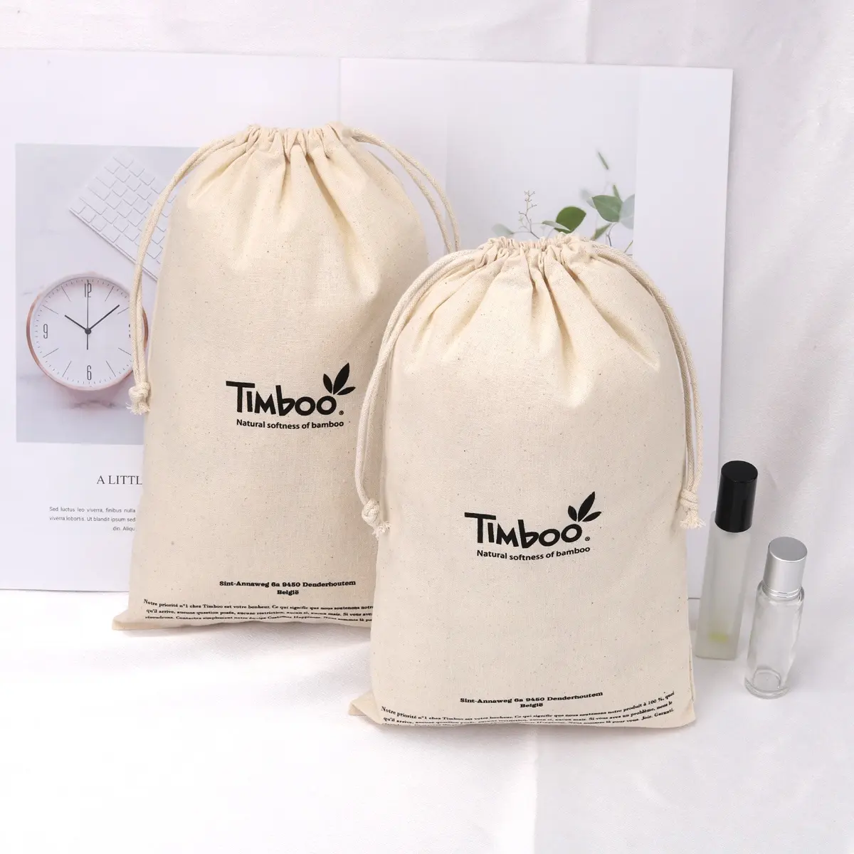 Eco-friendly Organic Cotton Food Rice Coffee Corn Storage Bag Drawstring Muslin Packaging pouch With Logo