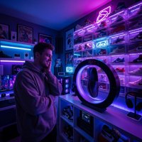Support de présentation de chaussures flottant avec télécommande et lumière LED 16 couleurs