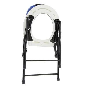 <b>Folding</b> <b>Commode</b> Chair With Backrest Portable Toilet Seat For Seniors And Home Use - Product Image 4