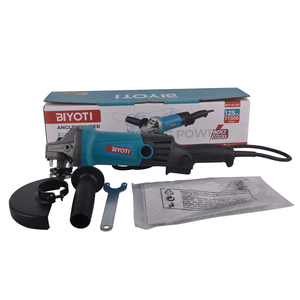 Meuleuse d'angle électrique industrielle filaire haute puissance BYT-8125T de 5 pouces, 1100W, professionnelle pour la construction et la fabrication d'acier - Product Image 1