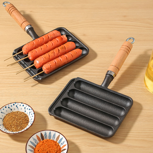 Parrilla para Salchichas de Hierro Fundido LingJie - Herramienta de Asado Duradera con Recubrimiento Multicapa para Uso Doméstico y al Aire Libre, para Pastel de Arroz y Brochetas de Cordero - Product Image 3