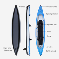 Funworldsport Kayak gonflable à haute pression pour personne simple ou double