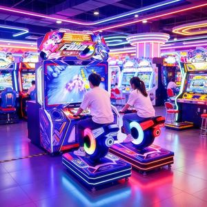 เครื่องเล่นเกมมอเตอร์ไซค์รุ่นใหม่แบบไดนามิกเต็มรูปแบบ เกมแข่งรถมอเตอร์ไซค์สำหรับผู้ใหญ่ อุปกรณ์จำลองความบันเทิง - Product Image 2