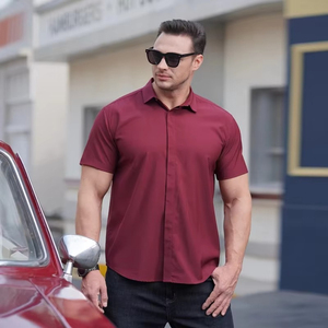 Chemise pour homme QFZ2352-OEM en <span class=keywords><strong>tissu</strong></span> extensible quatre directions, effet <span class=keywords><strong>imperméable</strong></span>, grande taille, été 2024 - Product Image 1