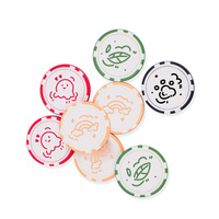 Marqueur de balle de golf personnalisé avec logo, 40 mm, en ABS, jeton de poker, accessoires de golf imprimés en gros