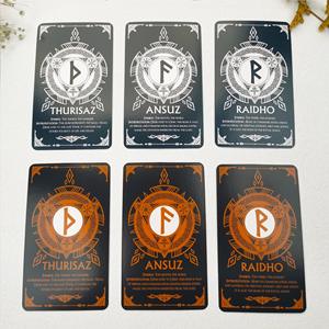 Cartes <span class=keywords><strong>Oracle</strong></span> <span class=keywords><strong>Runes</strong></span> Tarot, Édition Bicolore 48 Cartes - Product Image 2