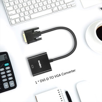 Adaptador DVI a VGA de alta calidad, convertidor de DVI-D, 24 + 1 a VGA
